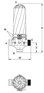 Azud Helix 3 NR Чертеж дискового фильтра DF
